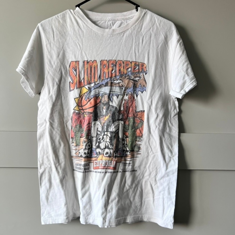Planet Euphoria Slim Reaper Kevin‎ Durant Phoenix Suns T-Shirt White Kids Large